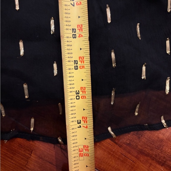 Angie Women's Twist Front Keyhole Long Sleeve Swiss dot black Dress size small - Picture 13 of 13